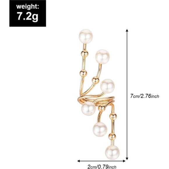 Pearl Branch Statement Ring – Modern Glamour Accessory - Adjustable Elegant - Picture 2 of 7